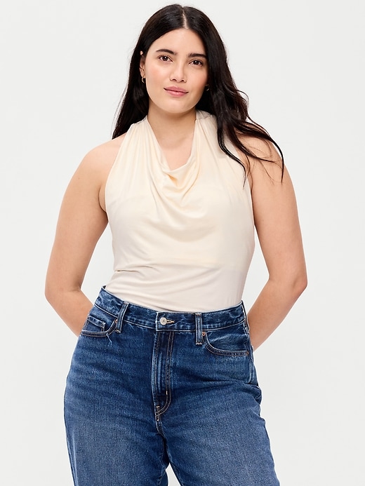 Image number 5 showing, Cowl-Neck Halter Top