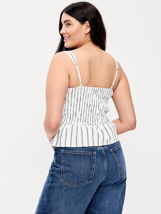 Image number 6 showing, Smocked Peplum Tank Top