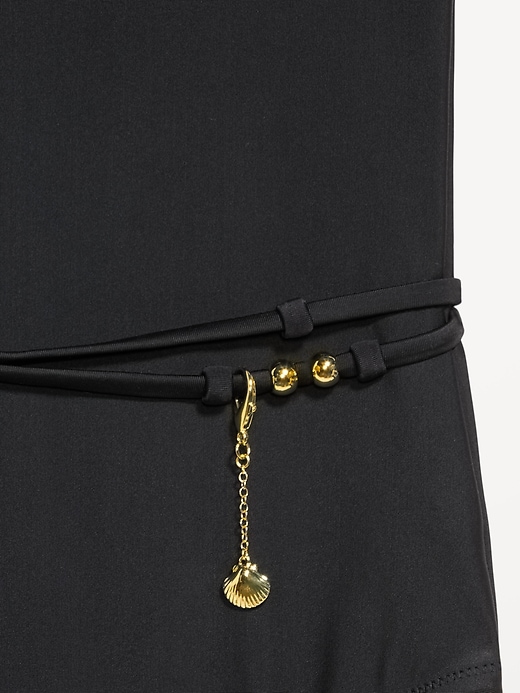 Image number 9 showing, Strapless Belted One-Piece Swimsuit