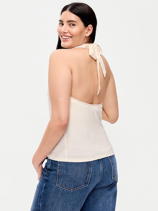 Image number 6 showing, Cowl-Neck Halter Top