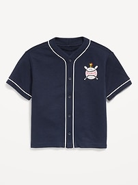 Image number 1 showing, Peanuts™ French Terry Baseball Shirt for Boys