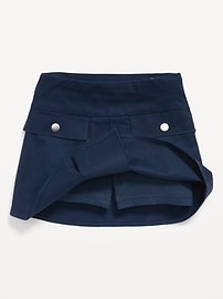 Image number 5 showing, School Uniform Front-Pleated Twill Skort for Girls