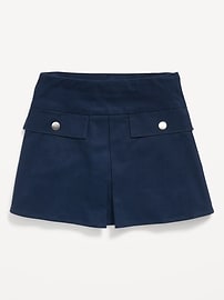 Image number 4 showing, School Uniform Front-Pleated Twill Skort for Girls