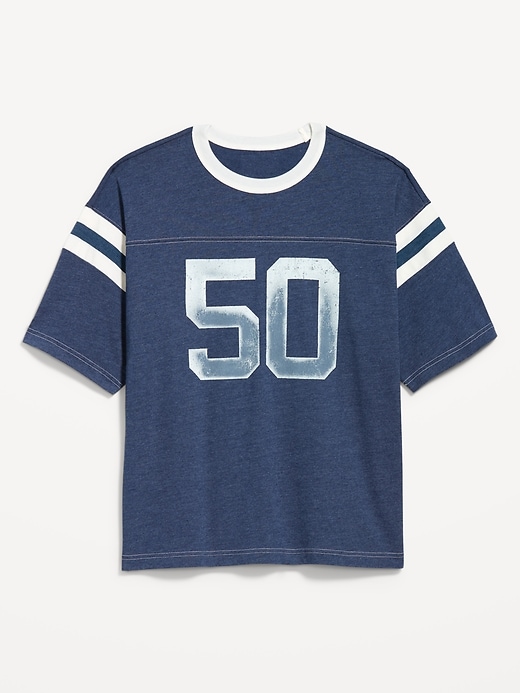 Image number 1 showing, Heavyweight Short-Sleeve Football-Style T-Shirt