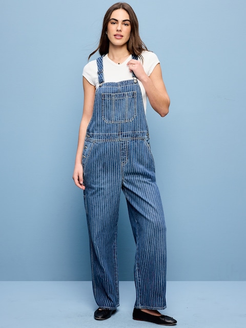 Baggy Wide-Leg Overalls