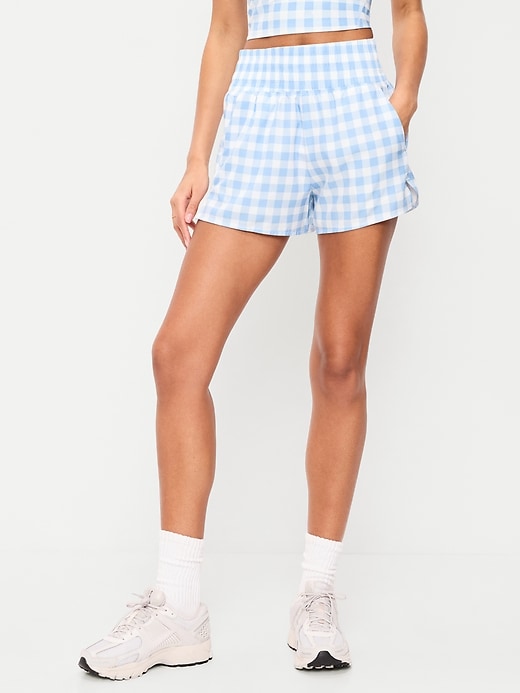Image number 1 showing, Extra High-Waisted Crinkle Run Shorts -- 3-inch inseam