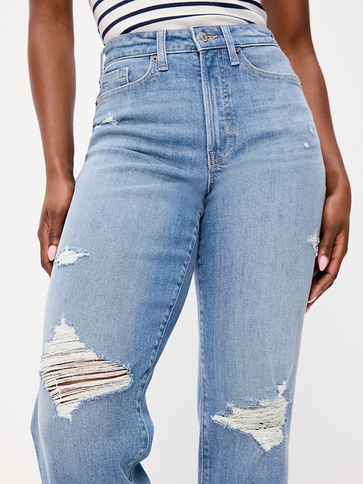 Image number 5 showing, Curvy High-Waisted OG Loose Straight-Leg Jeans
