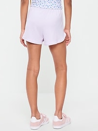 Image number 2 showing, High-Waisted Mesh Dolphin-Hem Shorts for Girls