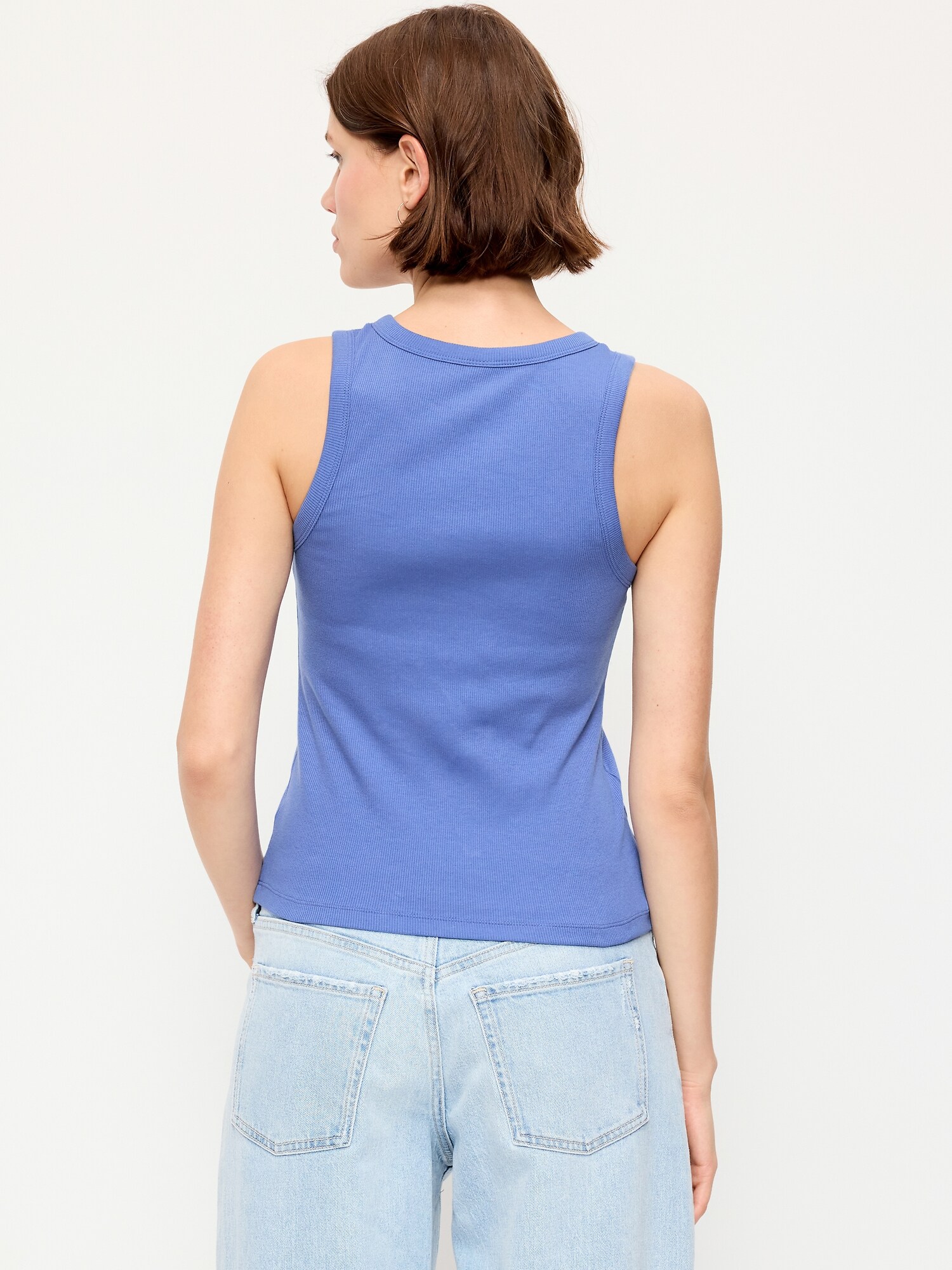 Женский топ Old Navy Lace-Up Tank Top, цвет: Синий — фото 2