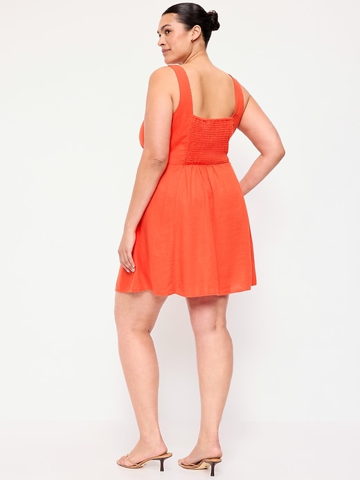 Image number 10 showing, Fit & Flare Linen Mini Dress