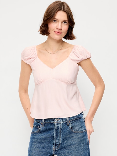 Fitted Cap-Sleeve Top