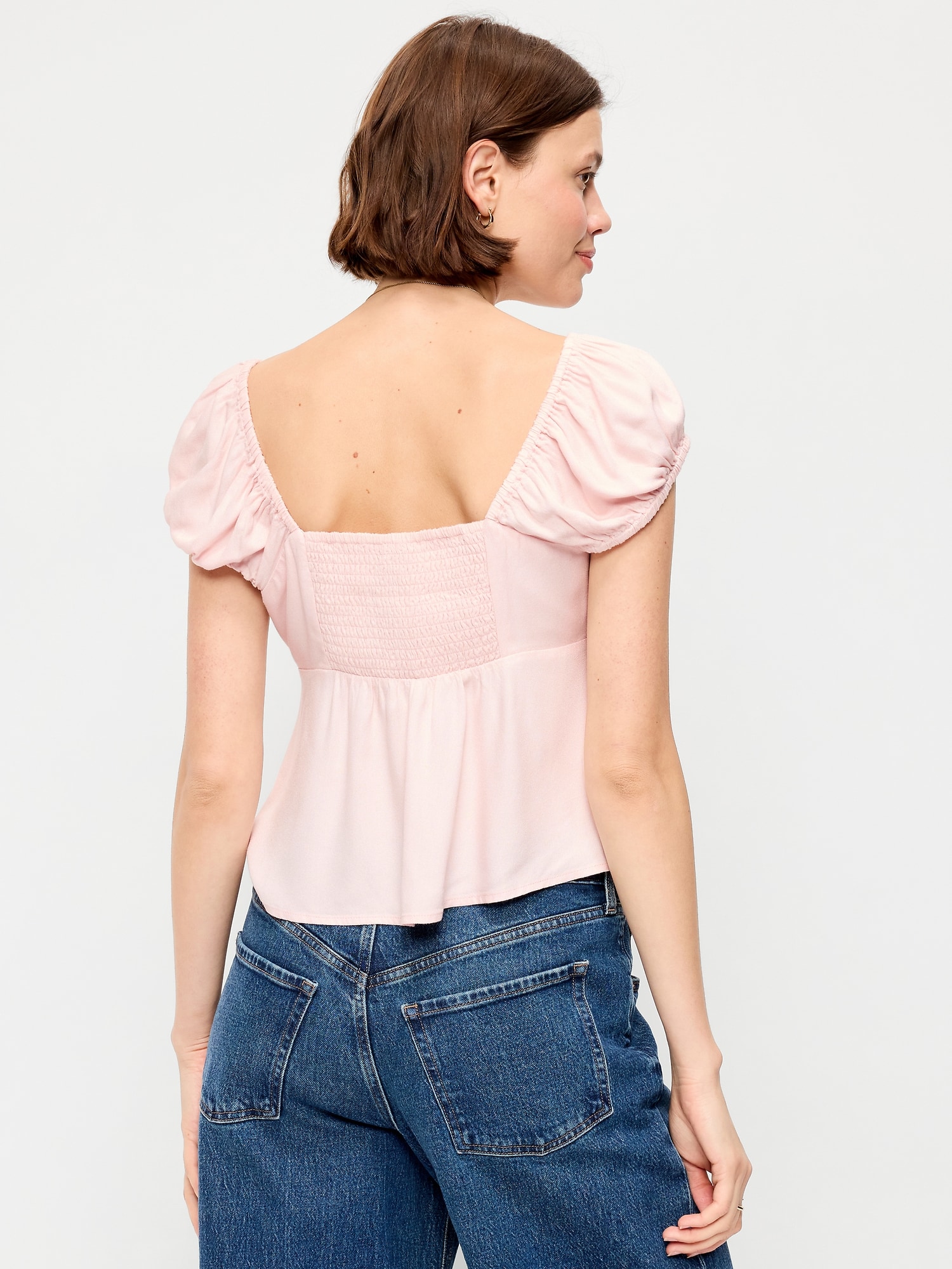 Fitted Cap-Sleeve Top