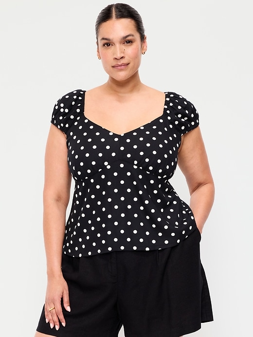 Image number 7 showing, Fitted Cap-Sleeve Top