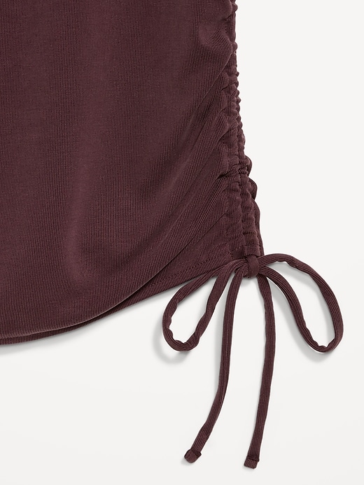 Image number 4 showing, Cap-Sleeve Shirred Side Top