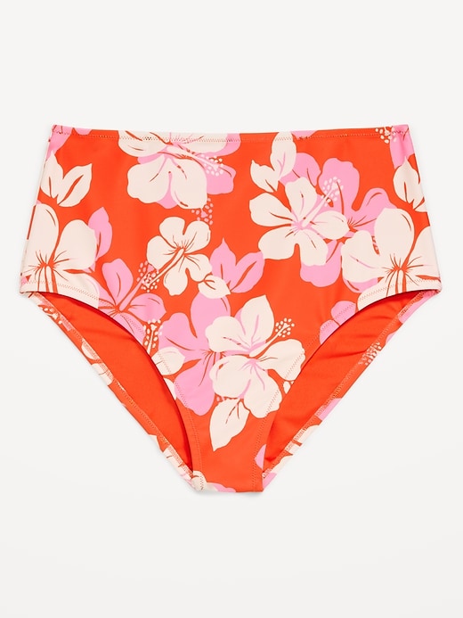 Image number 4 showing, High-Waisted Printed Bikini Swim Bottoms