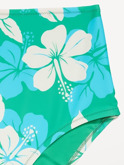 Image number 9 showing, High-Waisted Printed Bikini Swim Bottoms
