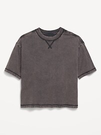 Image number 1 showing, Oversized Short-Sleeve Boxy T-Shirt for Boys
