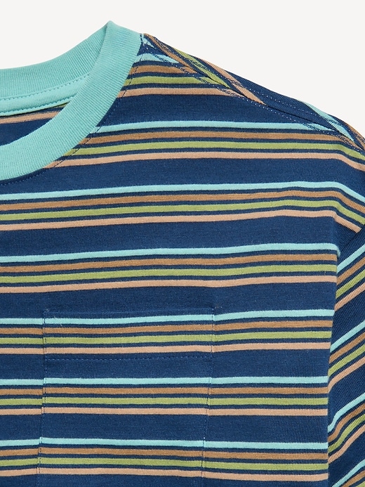 Image number 4 showing, Oversized Short-Sleeve Striped T-Shirt for Boys
