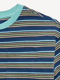 Image number 4 showing, Oversized Short-Sleeve Striped T-Shirt for Boys
