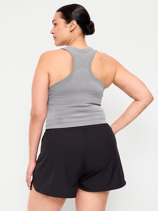 Image number 6 showing, Seamless Fitted High-Neck Crop Top