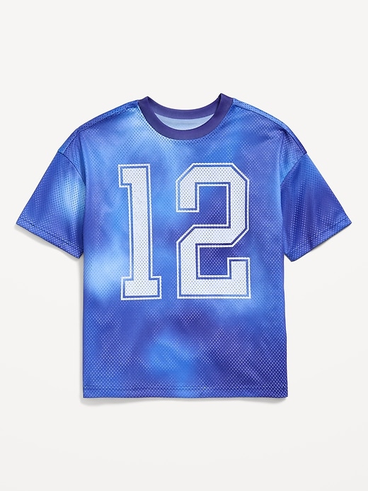 Image number 2 showing, Oversized Mesh Graphic Basketball T-Shirt for Boys