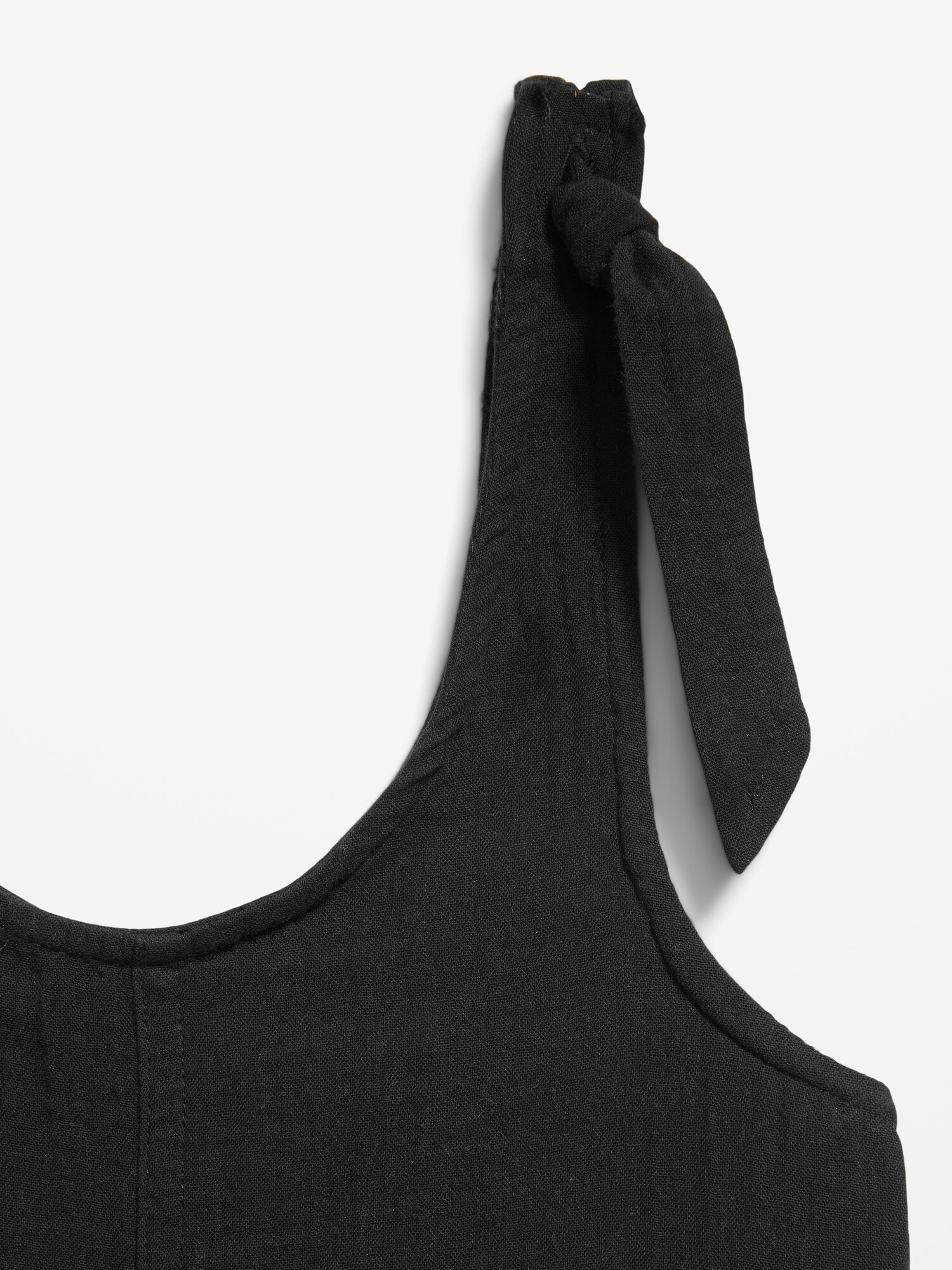 Комбинезон Old Navy Sleeveless Tie-Strap Double-Weave Romper для девочек, цвет: Чёрный — фото 4