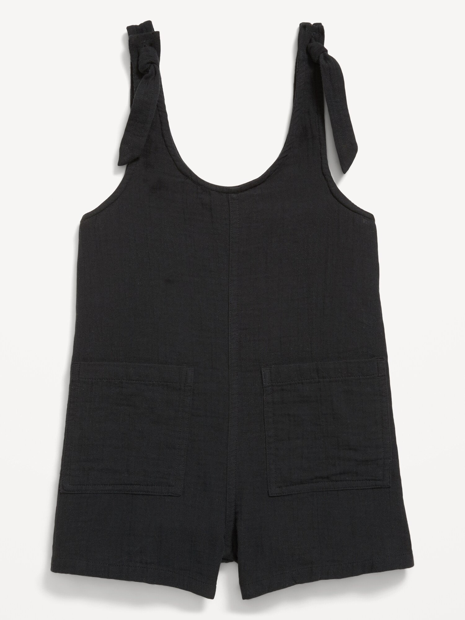Комбинезон Old Navy Sleeveless Tie-Strap Double-Weave Romper для девочек, цвет: Чёрный — фото 3