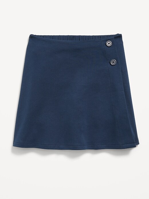 Image number 4 showing, School Uniform Ponte-Knit Wrap-Front Skort for Girls