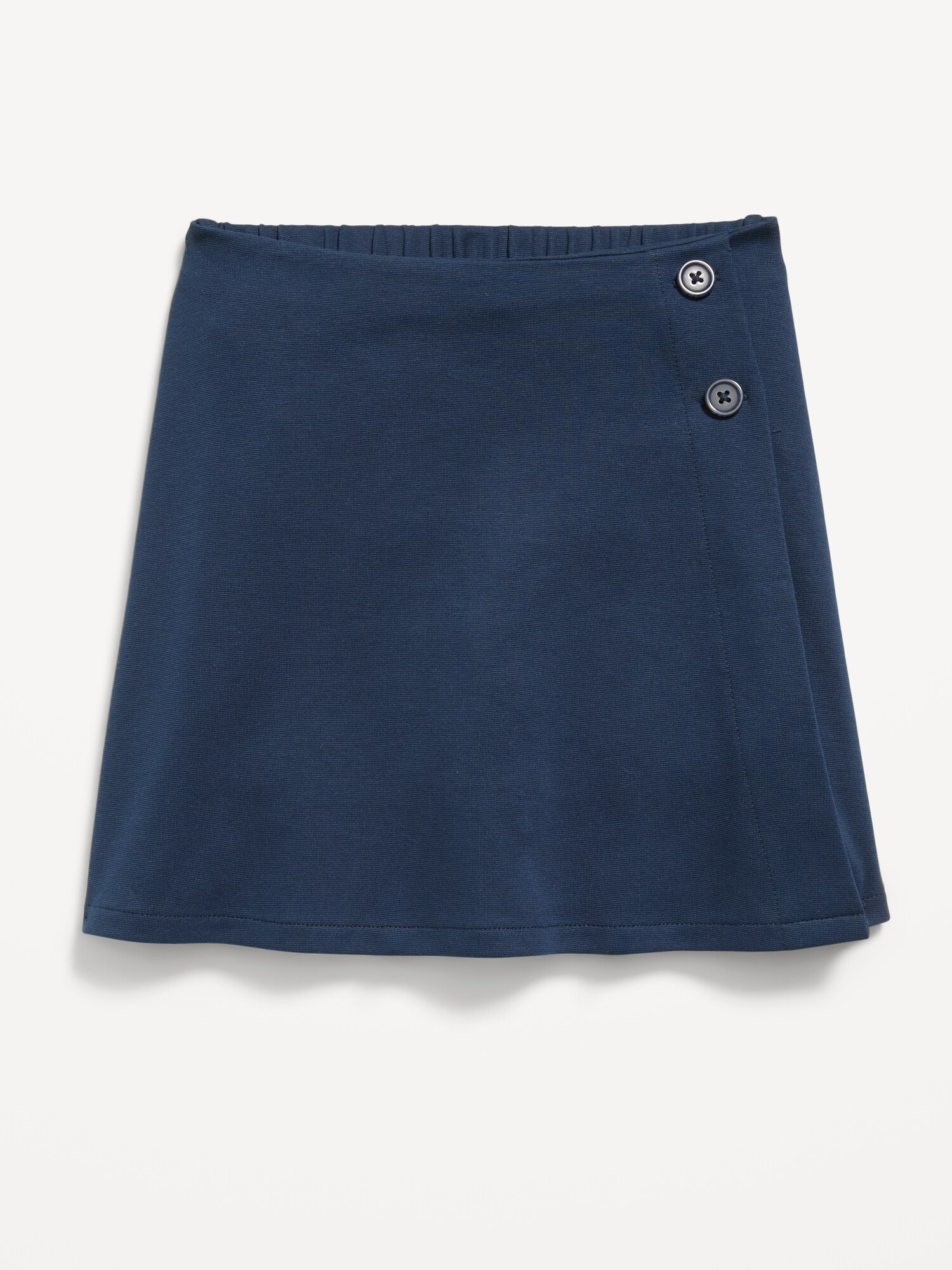 Юбка-шорты Old Navy School Uniform Ponte-Knit Wrap-Front Skort для девочек, цвет: Чернильный синий — фото 4