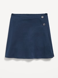 Image number 4 showing, School Uniform Ponte-Knit Wrap-Front Skort for Girls