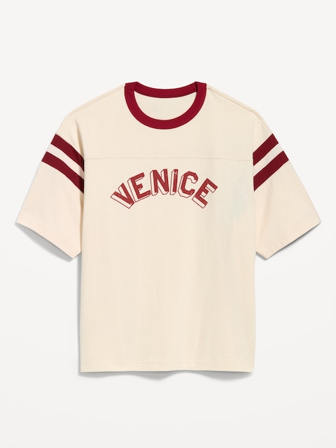 Heavyweight Short-Sleeve Football-Style T-Shirt