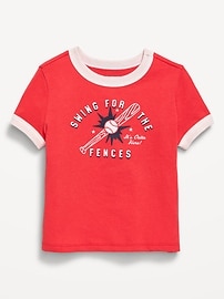 Image number 1 showing, Short-Sleeve Ringer Graphic T-Shirt for Toddler Boys
