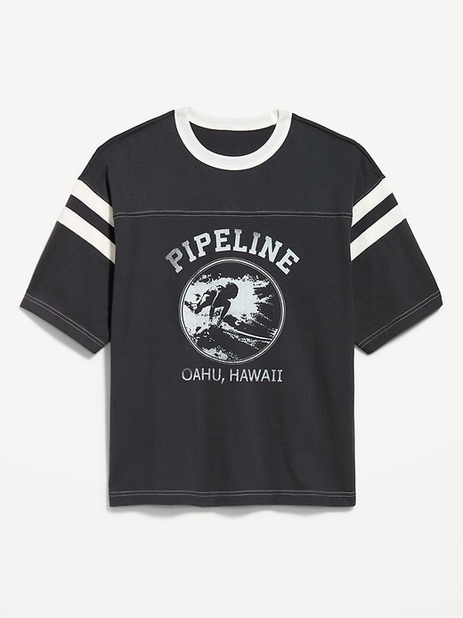Image number 1 showing, Heavyweight Short-Sleeve Football-Style T-Shirt