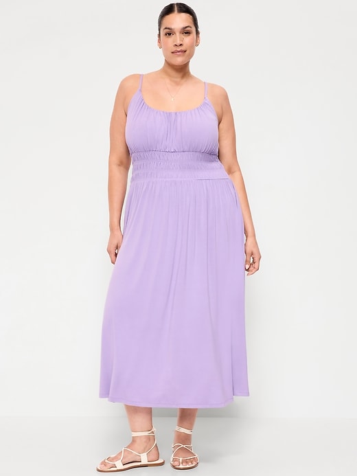 Image number 8 showing, Fit & Flare Jersey Smocked-Waist Midi Dress