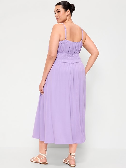 Image number 9 showing, Fit & Flare Jersey Smocked-Waist Midi Dress