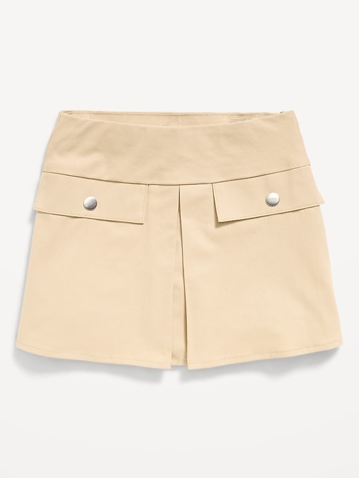 Image number 4 showing, School Uniform Front-Pleated Twill Skort for Girls