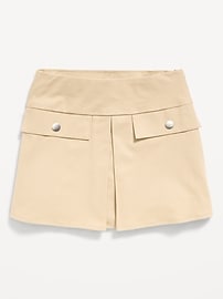 Image number 4 showing, School Uniform Front-Pleated Twill Skort for Girls
