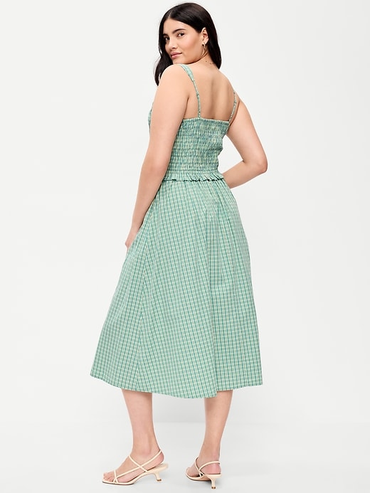 Image number 7 showing, Fit & Flare Smocked-Bodice Midi Dress