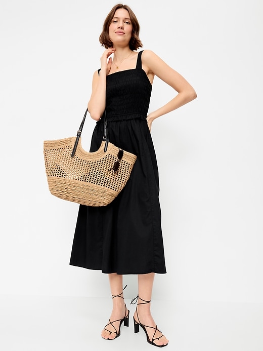 Image number 3 showing, Fit & Flare Smocked-Bodice Midi Dress