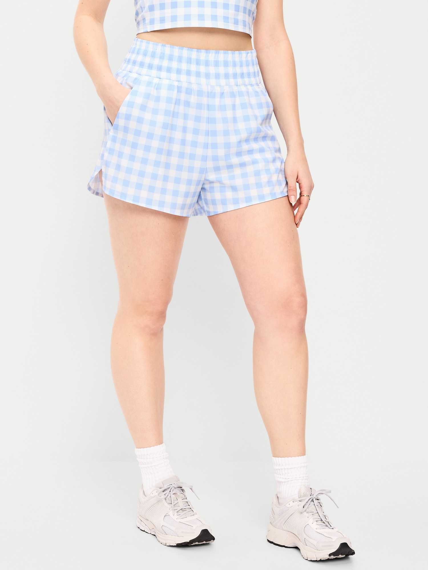 Extra High-Waisted Crinkle Run Shorts - 3-inch inseam