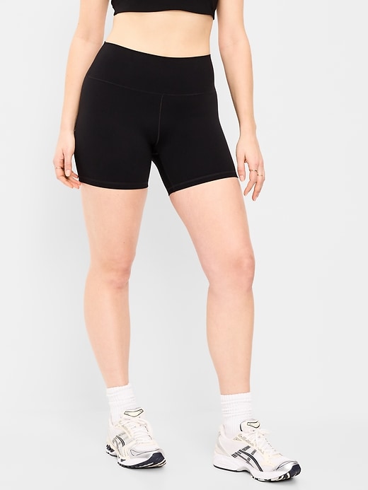 Image number 5 showing, High-Waisted StudioSmooth Biker Shorts -- 6-inch inseam