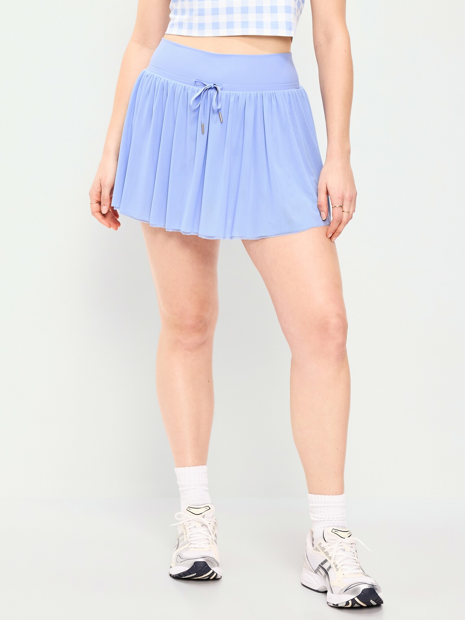 Женская юбка-шорты Old Navy High-Waisted Mesh Skort, цвет: Peri Heir — фото 4