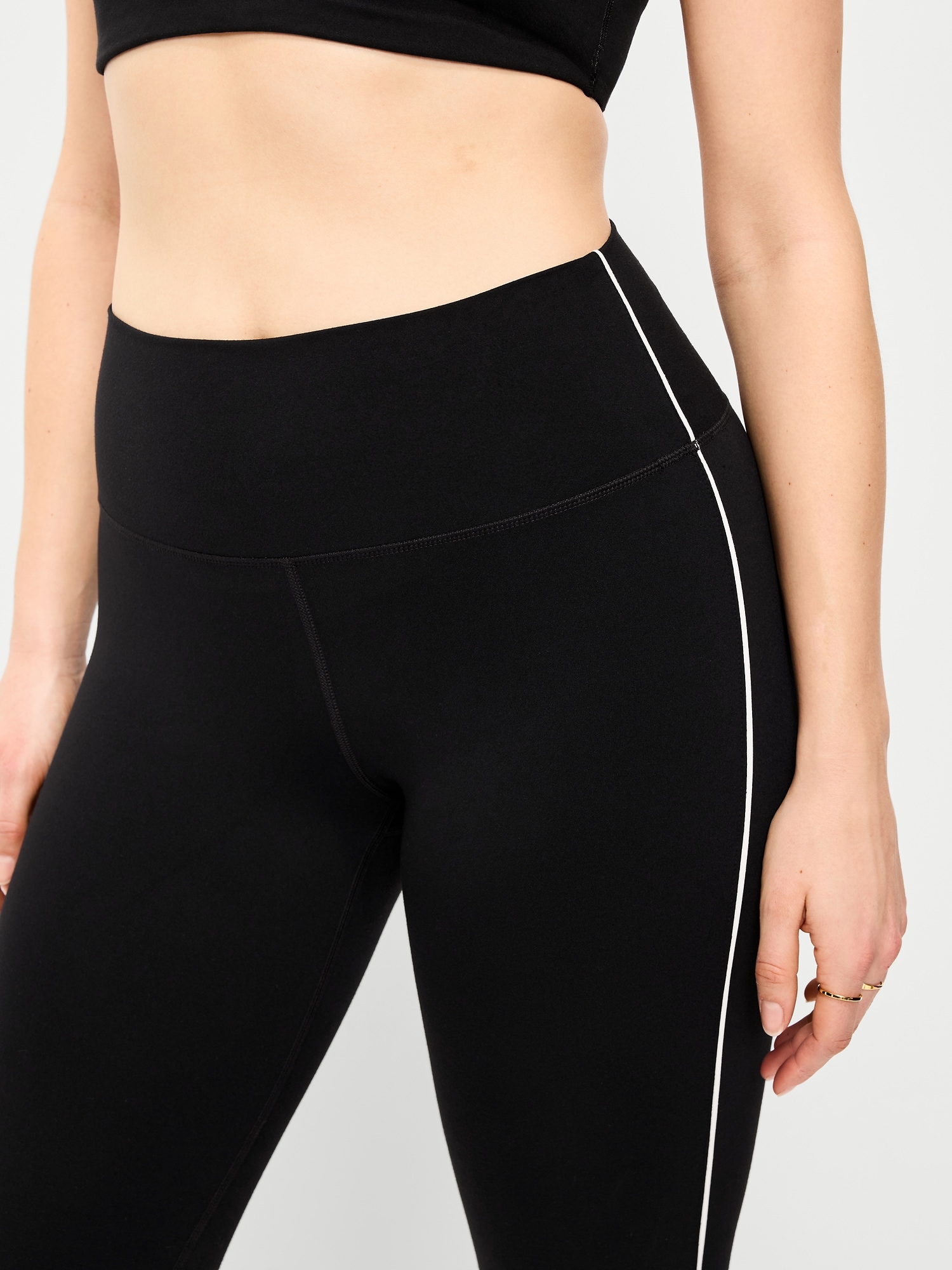High-Waisted StudioSmooth 7/8 Side-Striped Leggings