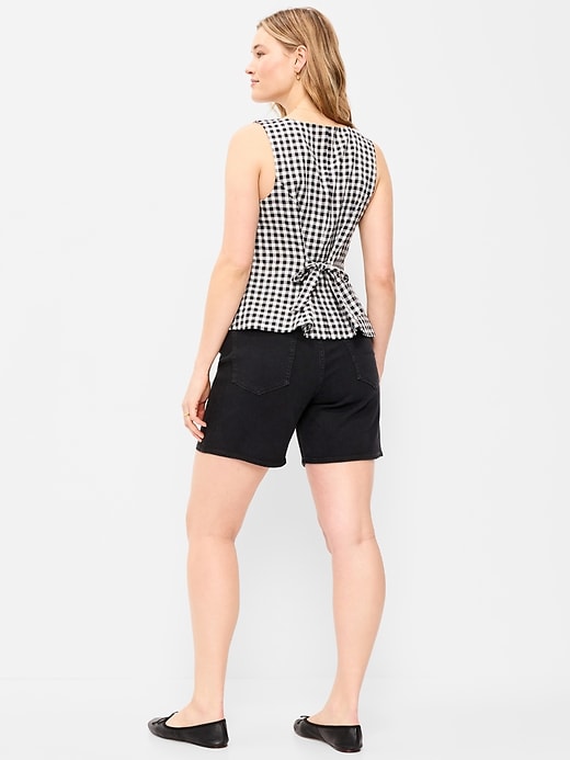 Image number 6 showing, High-Waisted Wow Jean Shorts -- 7-inch inseam