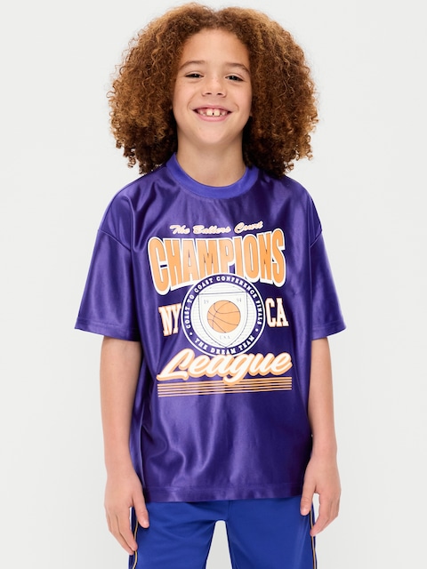 Oversized Graphic Jersey T-Shirt for Boys