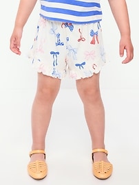 Image number 2 showing, Ribbed Ruffled Shorts for Toddler Girls