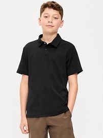 Image number 3 showing, Short-Sleeve Textured Mesh Polo Shirt for Boys