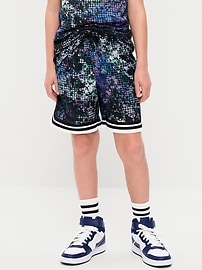 Image number 3 showing, Knee Length Mesh Basketball Shorts for Boys