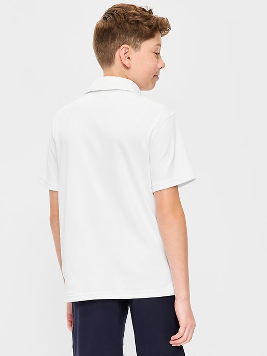 Image number 2 showing, Short-Sleeve Textured Mesh Polo Shirt for Boys