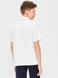 Image number 2 showing, Short-Sleeve Textured Mesh Polo Shirt for Boys